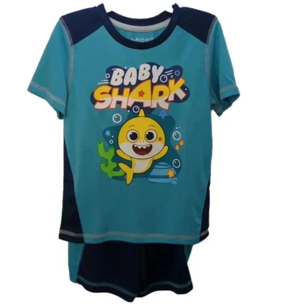 Jumping Beans Baby Shark Graphic Tee & Short Set